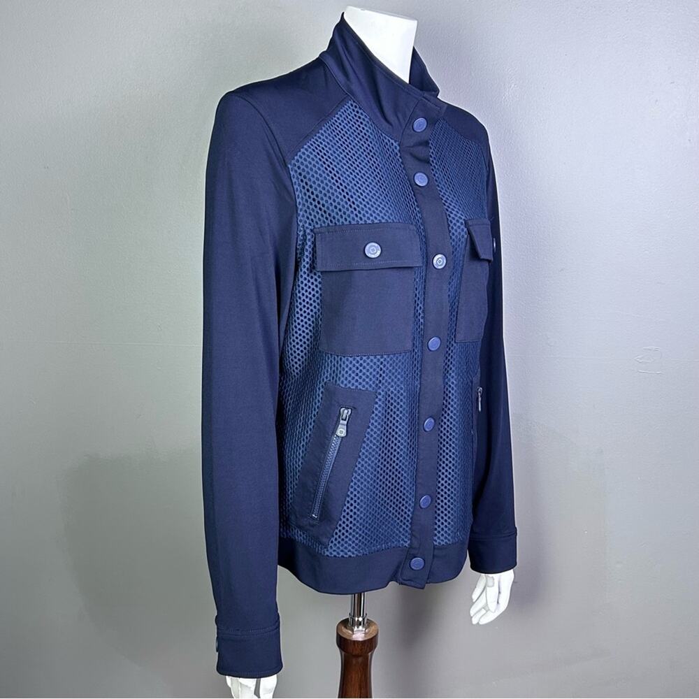 Anatomie Jacket Large netting utility sporty luxury sheer Italy blue travel - Picture 6 of 16